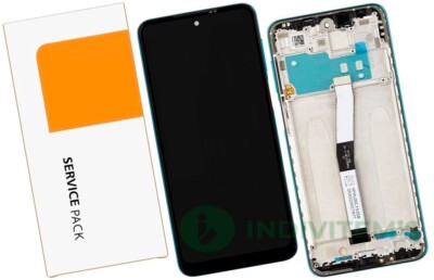 Für Xiaomi Redmi Note 9 Pro Display Bildschirm LCD Service Pack Rahmen Orig Grün