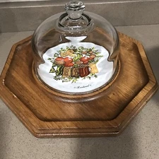 Vintage Goodwood Cheese & Cracker Snack Relish Tray With Dome Lid