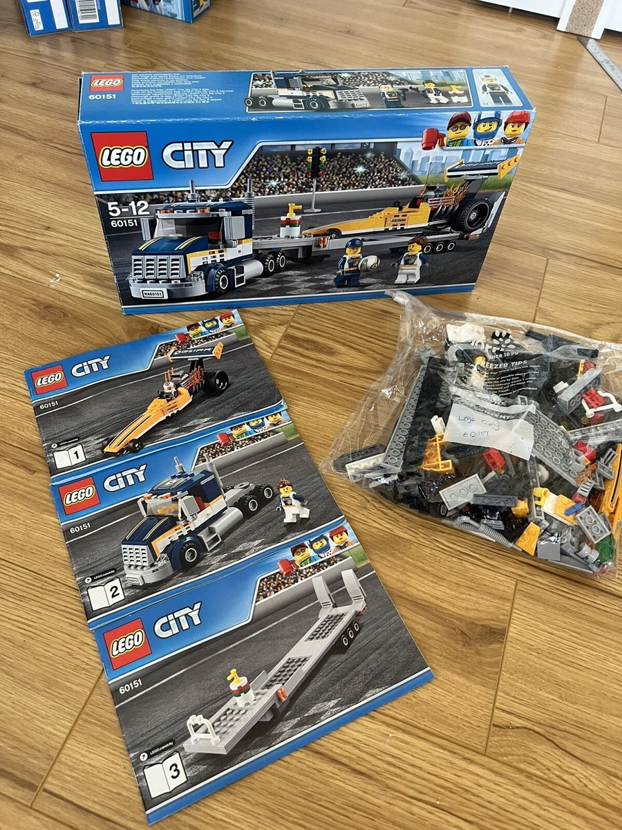 Lego City 60151 Dragster transport Complete Set eBay