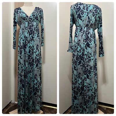 LANI CALIFORNIA LONG SLEEVE BLUE TIE DYE MAXI DRESS SIZE S | eBay
