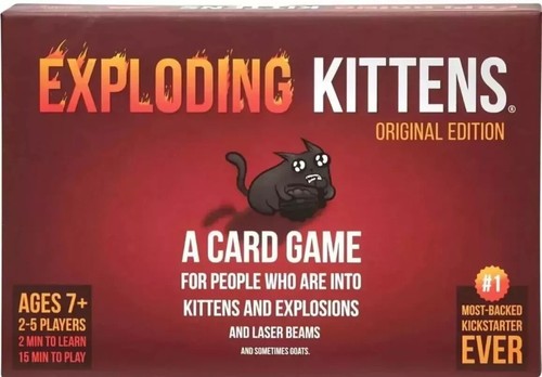 Neu Exploding Kittens Kartenspiel Original Spaß Familie Erwachsene & Kinder ab 7+ UK