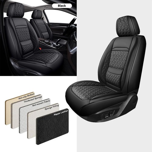 Leather Car Seat Covers Fits Chevrolet Silverado 2009-2024 1500 2500 3500 Pickup - Picture 10 of 30