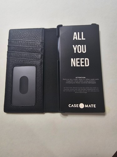 Case-Mate Genuine Leather Wallet Folio Case for Samsung Galaxy Note10 - Black - Picture 4 of 5