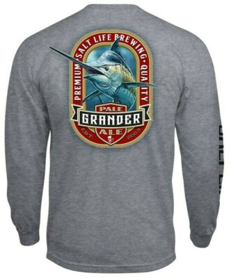 Mens Salt Life Grander Pale Ale Graphic Pocket L/S T-Shirt - 2XLXL/Large - NWT