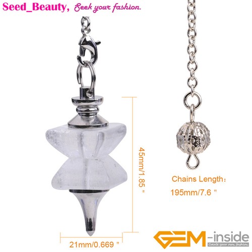 Assorted Stone Quartz Merkaba Pendulum Chakra Pendant Dowsing 1Pcs Reiki Healing - Picture 24 of 29