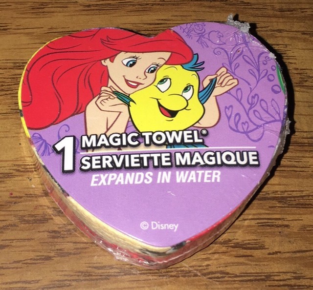 New & Sealed Disney Princess Ariel & Flounder Magic Towel The