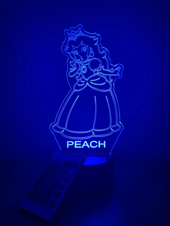 Lámpara de mesa LED Princesa Melocotón Iluminar Luz Nocturna Personalizada GRATIS Personalizado Foto 3 de 4