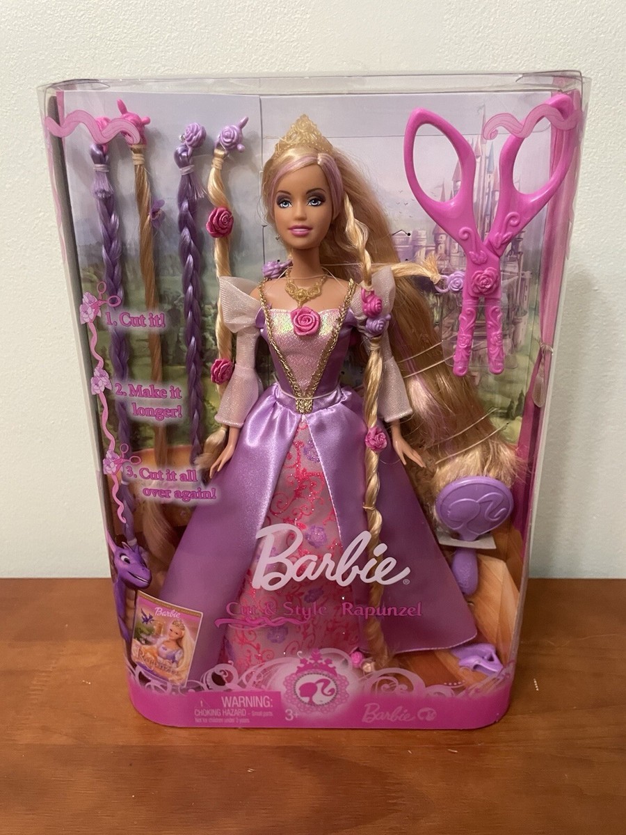 2008 Barbie Cut & Style Rapunzel Doll New N5024/Movie
