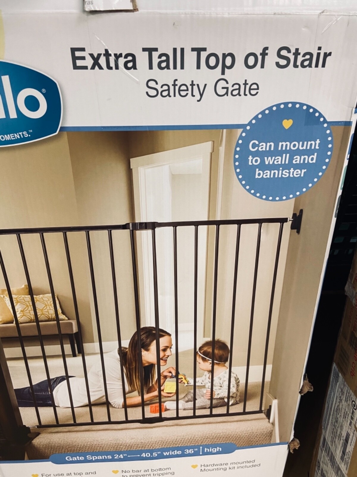 regalo extra tall top of stair safety gate