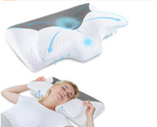  1 Almohada de Espuma Viscoelastica para Dormir con Funda Lavable y Transpirable