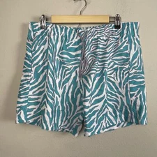 Boardies Turquoise & Orange Lined Swim Trunks Water Shorts Size XL Drawstring