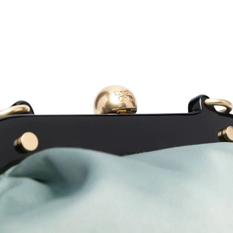 NWT See by Chloe Tilly Small Satin Clutch Crossbody Misty