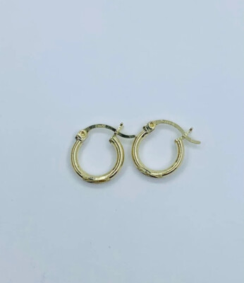 10k Gold Creolen klein 12mm - Aretes Arracada Oro