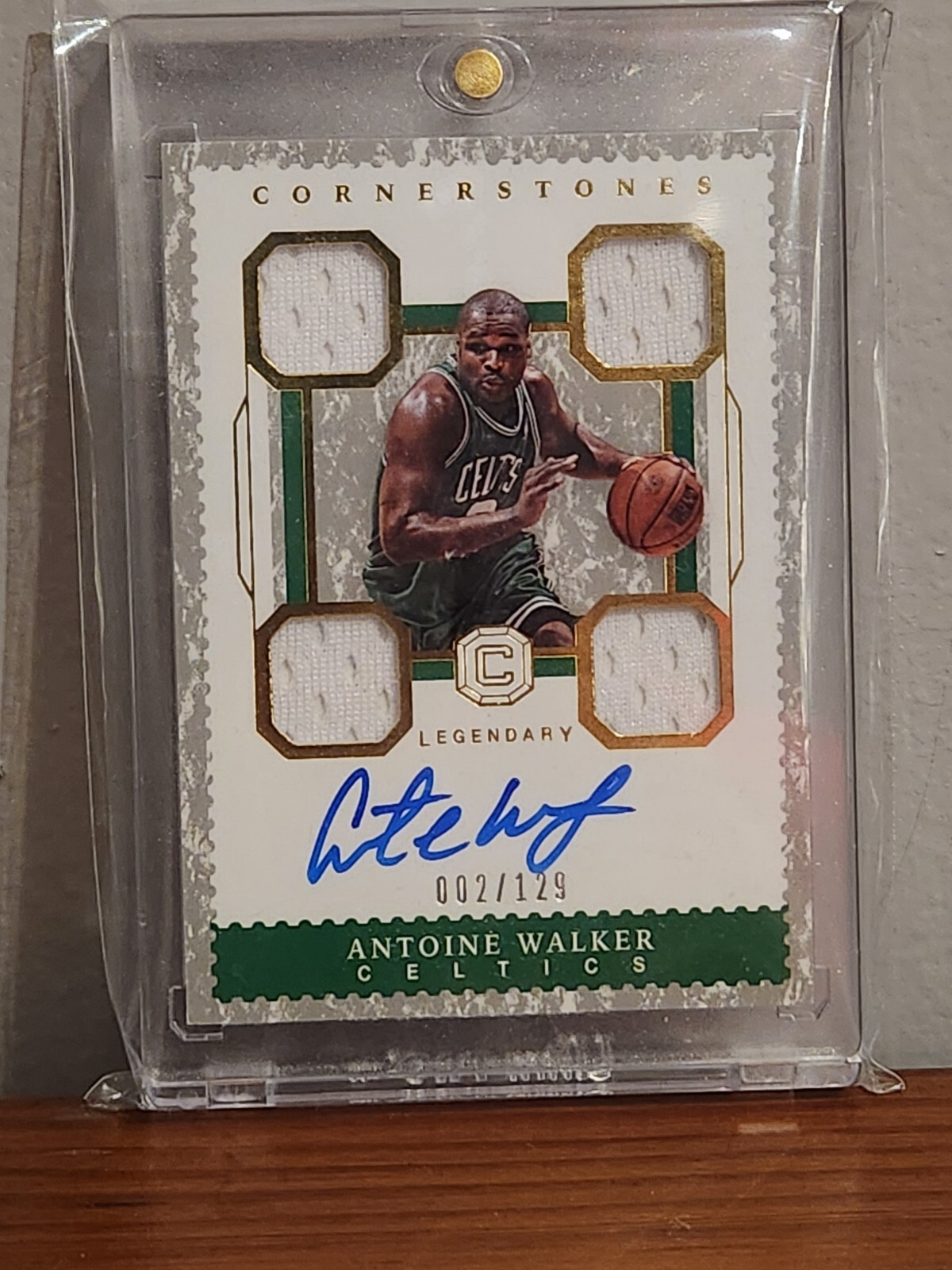 2017-18 Antoine Walker Cornerstones Card 2/129 Hard Auto Quad Patch