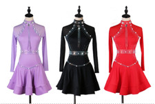 Ballroom Latin dance Competition dress adult jitterbug Women's Dancewear LQ173