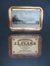 Vintage J. L. Clark Manufacturing Souvenir Factory Commemorative Trays 1971 1979
