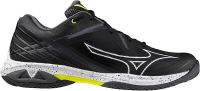 Mizuno Badminton Shoes WAVE CLAW 3 Size 4E WIDE Black/White/Yellow