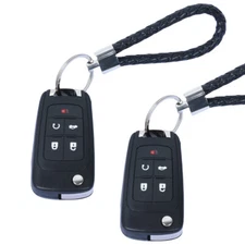 2pcs Remote Key Fob Case Shell Replacement For Chevrolet Equinox Camaro Cruze