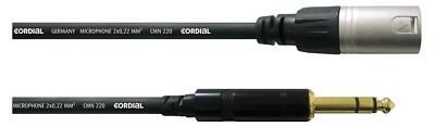 Cordial CFM 1,5 MV Stereoklinke/XLR Kabel 1,5 m Audiokabel REAN Stecker Schwarz
