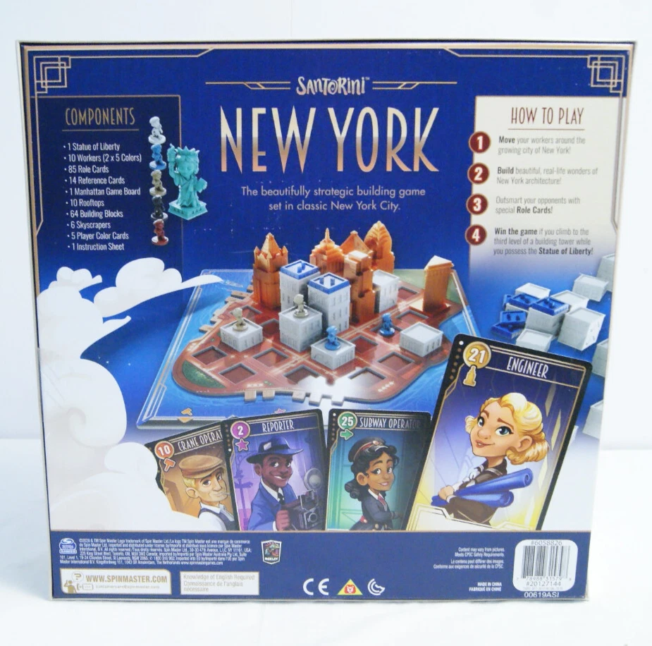 NEW Santorini New York Board Game Family Building Spin Master Box DAMAGE SEALED - Image 2 of 3