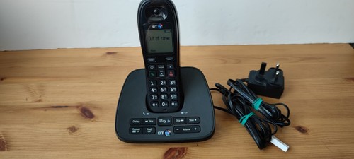 BT 1500 Single Telephone/Answering Machine - Black - Tested - New Batteries - Picture 1 of 18