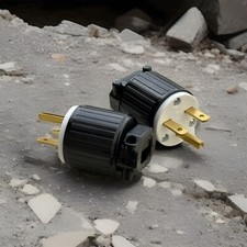 Lot of 10 UL NEMA 6-15P Straight 220V 240V Rewire Electrical Plug 3 Wire 15 Amp