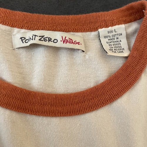 VW Bus Point Zero Ringer T-Shirt Size L Short Sleeve Retro VW Volkswagon Beach - Picture 5 of 6