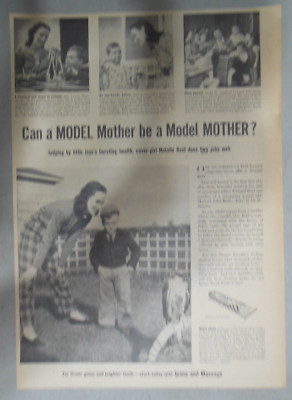Ipana Tooth Paste Ad: Model Mother Natalie Reid ! from 1940's 11 x 15 inch