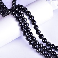 Wholesale 3 Strands 8mm Natural Black Agate Onyx Round Gemstone Loose Beads 15''