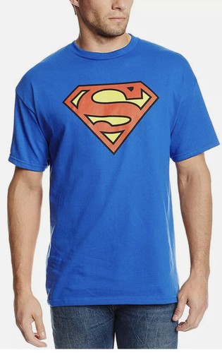 DC Comics Superman Classic Logo Blue T-Shirt Tee Shirt Size M Medium - Afbeelding 1 van 4