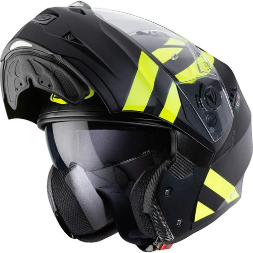 Helmet Modular CABERG Duke II Superlegend Matt Black - Yellow Fluo SIZE S |  eBay