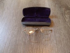 VINTAGE 12KT WIRE SPECTACLES EYEGLASSES IN CASE