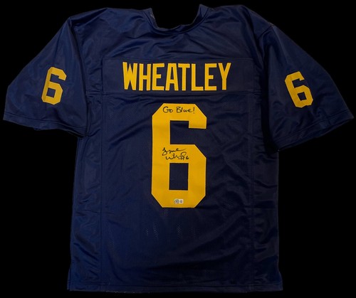 TYRONE WHEATLEY MICHIGAN WOLVERINES SIGNIERT & BESCHRIFTET TRIKOT COA