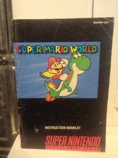 SUPER MARIO WORLD Super Nintendo SNES Game Original 1st Edition Manual Booklet