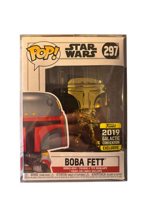 Funko Pop Star Wars Boba Fett 297 Gold Galactic Convention 2019 Exclusive