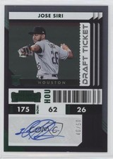 2022 Chronicles Contenders Rookie Ticket Draft Green 40/50 Jose Siri Auto 19bk