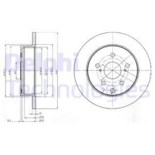 Delphi 2X Bremsscheibe Hinten Ø281 Mm Voll FüR Toyota RAV 4 IV WWA4_ AVA4_-image