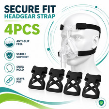 4 Pack CPAP Universal Headgear Strap Replacement Soft Breathable Mask Holder Set