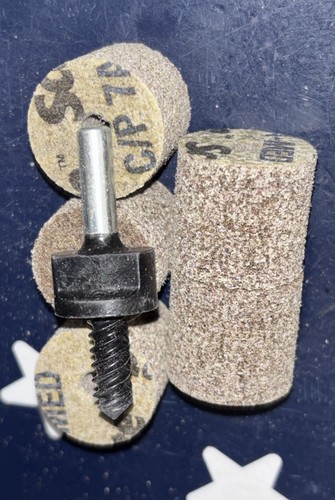 5+1 X 3M Scotch-Brite 1" Ruota Unificata Med 03700 1x1x3/16" PIÙ SUPPORTO PERGOLATO - Foto 1 di 13