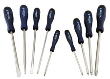 9Pc Slotted / Flared & Pozidriv Screwdriver Set - Britool Hallmark