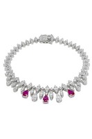Latelita Duchess Tennisarmband Rubin Rot 925 Sterling Silber 18 Cm