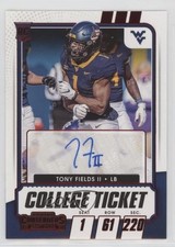 2021 Contenders Draft Picks College Game Ticket Purple Tony Fields II Auto 17f1