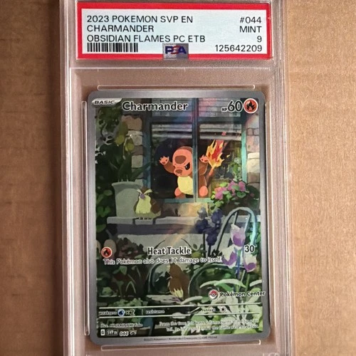 2023 POKEMON OBSIDIAN FLAMES POKEMON CENTER ETB PROMO SVP #044 CHARMANDER PSA 9