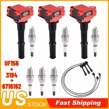 3x Ignition Coil & Wires 6x Spark Plugs for Toyota Tacoma Tundra 3.4L V6 UF156