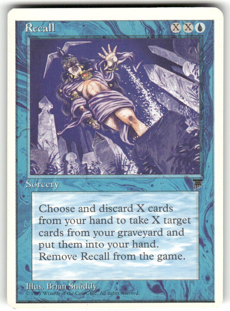 Recall Uncommon Chronicles Magic: The Gathering Near Mint