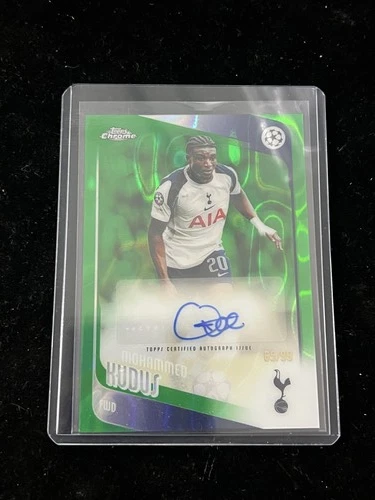 Mohammed Kudus 2025-26 Topps Chrome UEFA UCC Base Auto Green Lava Refractor /99