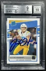 JUSTIN HERBERT BGS 9 BAS 10 AUTO 2020 PANINI DONRUSS #303 ROOKIE RC CHARGERS 567