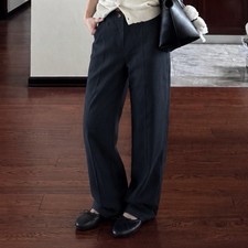 High Waist Straight Leg TrousersGray Womens Small
