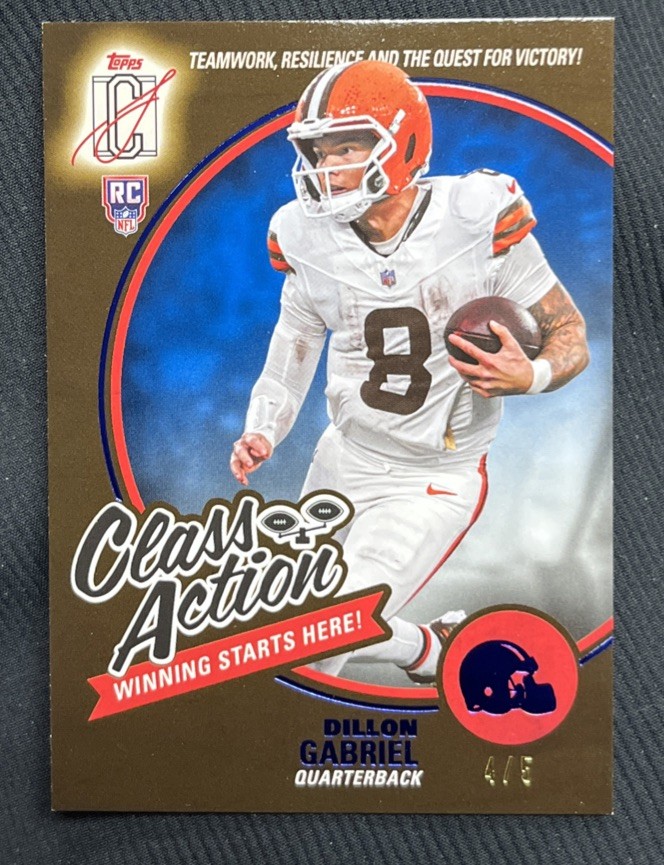 2025 Topps Signature Class #CA-8 DILLON GABRIEL 'CLASS ACTION' BLUE /5