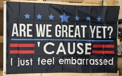 Donald Trump Is Embarrassing Not Great Flag FREE USA SHIP Democrat Sign 3x5 